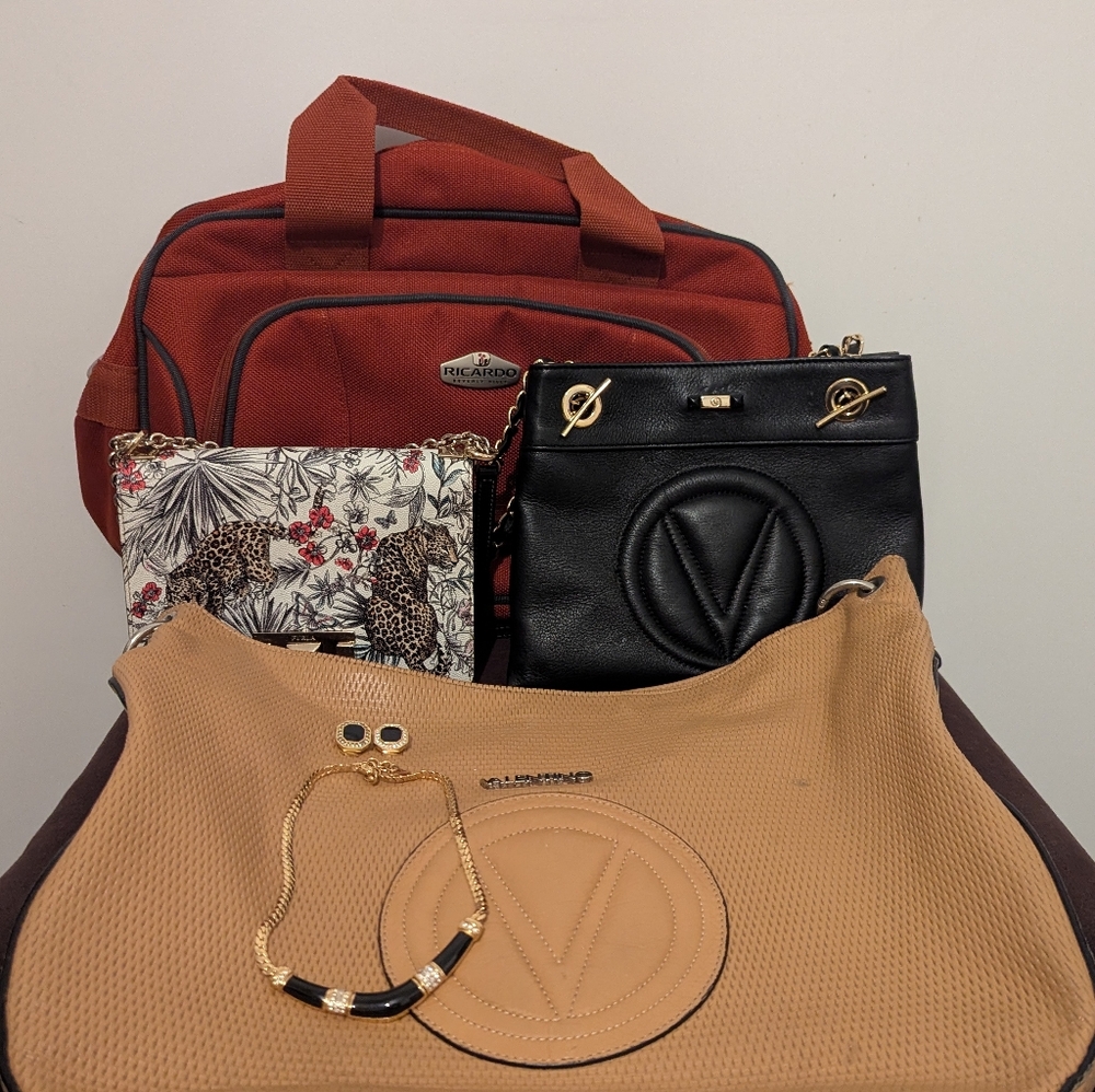 Mario Valentino 4 Bags and Dior jewelry